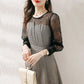 Dress Women's 2021 Spring and Autumn Waist Waist Slimming Plaid A-line Dress