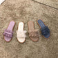 Slippers Women All-match Fashion Outer Wear Summer Flat Non-slip Sandals and Slippers Pregnant Women Soft Bottom Lace
