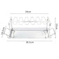 Stainless Steel Chicken Wing Leg Rack Grill Holder with Drip Pan for BBQ Outdoor Cooking Wings