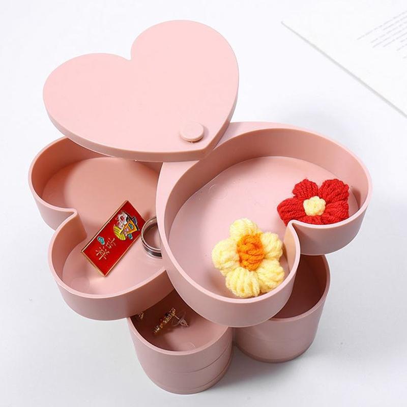 Rotating Jewelry Storage Box Multifunctional Necklace Earrings Earrings Japanese Multi-layer Storage Box