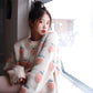 Autumn Winter Sweet Lolita Cute Pink Cartoon Fruit Pattern Knitted Casual Pullover Loose Sweater Long Style Top Outwears