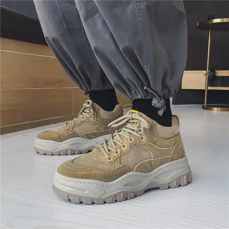 Men's Shoes Trendy Shoes Spring and Autumn Daddy Shoes Men's Summer Korean Version All-match Thick-soled High-rise Sneakers Men