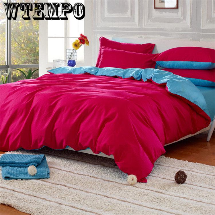 Solid Color Four-piece Bedding Set Flax Suitable for Bed Household Adult Children Students