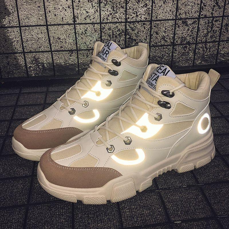 Men Safety Work Boots Shoes No-slip Steel Toe Working Boots Pluse Size Martin Boots Warm Plus Velvet Reflective Sneakers