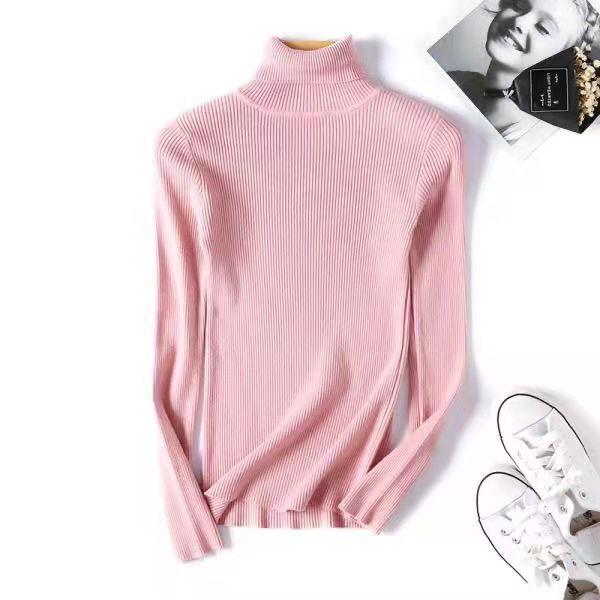 Women's Sweater Thickened Turtleneck Warm Autumn and Winter Knitted Women's Stretch Soft Pullover