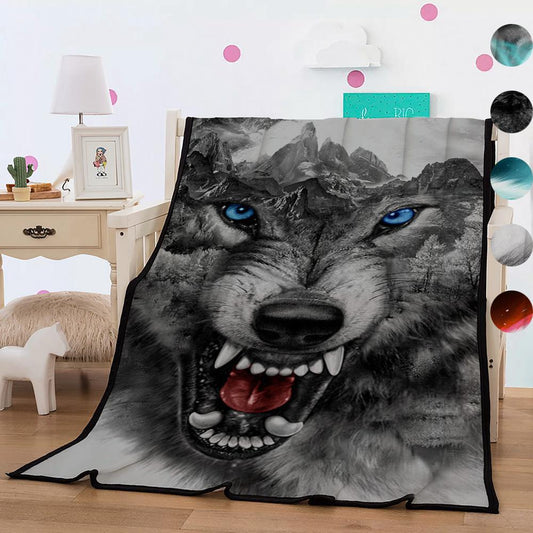 3D Wolf Printing Theme blanket Housewarming Gift Decoration summer blanket Plush blanket