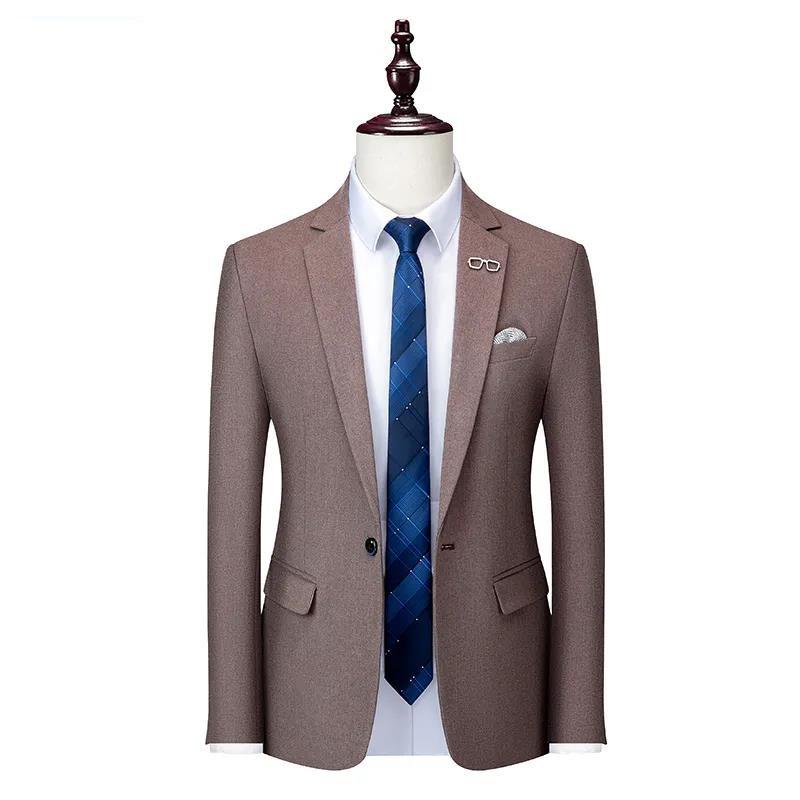Men's Suit Jacket Spring and Autumn Slim Fit Suit Jacket Wedding Dress