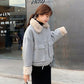 Women's Cotton-padded Jacket Japanese Sweet Coat Women's Lamb Wool Bread Coat Loose Women's Short Plus Velvet Warm Cotton-padded Coat
