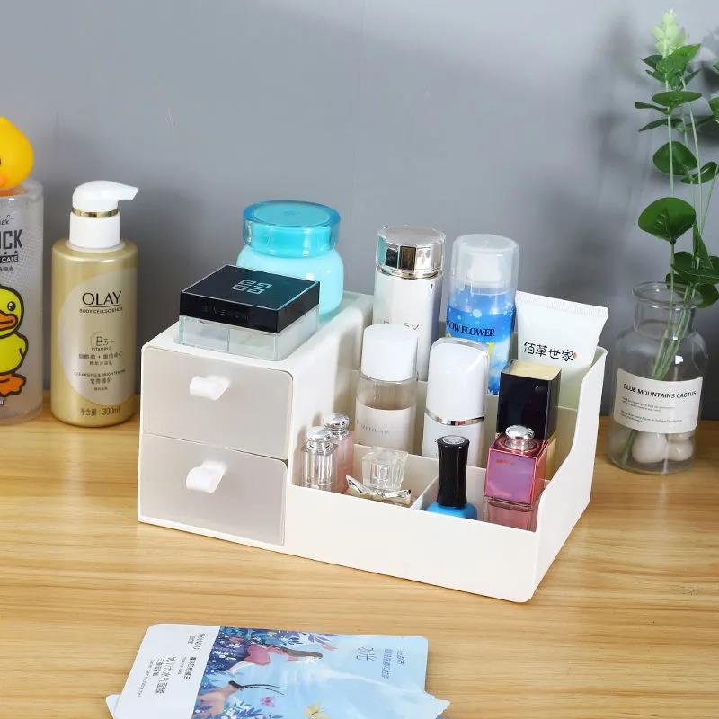 Cosmetic Storage Box Finishing Box Student Dormitory Bedroom Lipstick Makeup Brush Storage Rack Multifunctional Desktop Storage