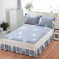 Bedding Cotton Bedroom Mattress Cover Korean Print Lace Mattress Anti-slip Protection Dust Cover