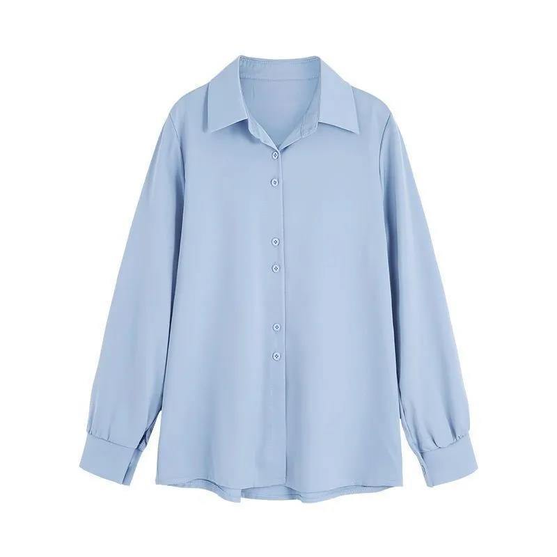 Loosely Stacked White Shirts Are Thin Design Niche Tops Chiffon Shirts Women's Summer Work Wear Stand-up Collar Casual Shirts