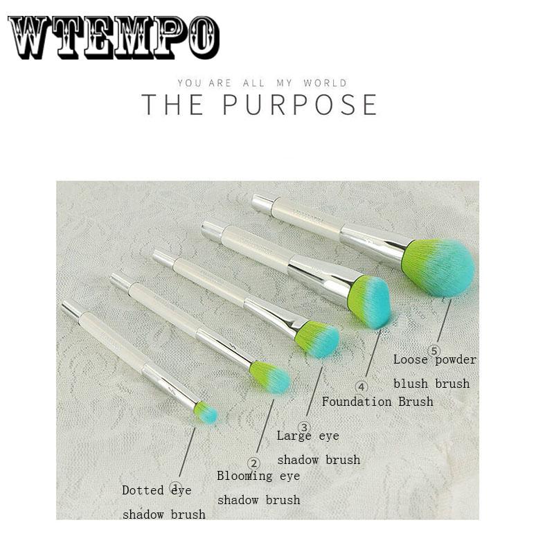 2019 New Diamond Transparent Blue Makeup Brush Set Professional Women Face Eye Brushes Tool