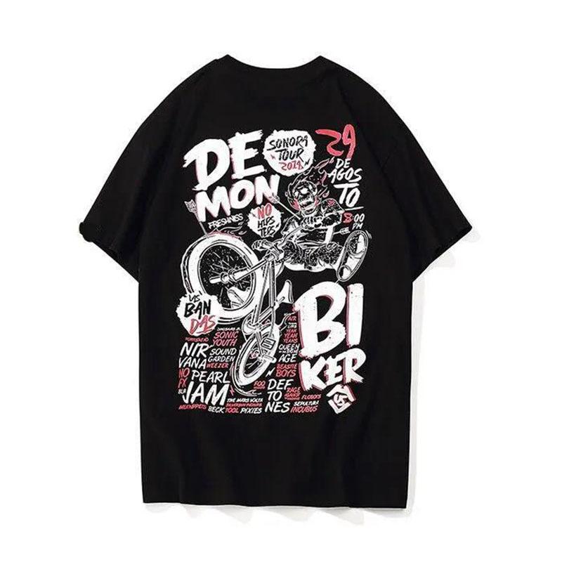 Men High Street T-shirts Oversized O-neck Short Sleeve Casual Shirts Summer Soft Loose Tops Harajuku Trendy Personality Tees