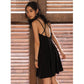 Summer Sexy Black Sling Dress Hepburn Style Black Beach Dress Travel Vacation Sexy Dress Female