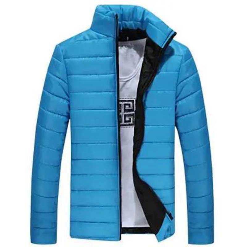 Men's Hooded Windproof Cotton Down Jackets Zipper Long Sleeve Outwear Men Casual Cotton Warm Jacket