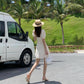 Elegant Flower Pearl Short Dress Women Sexy Spaghetti Strap Summer Sundress Female Short Beach Dress