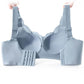 Ladies Large Size Stereotyped Sexy Thin Breathable Bra Without Steel Ring Gathered Chest Lift Adjustable Anti-sagging Bra