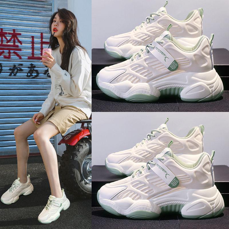 White Sneakers Women Shoes Ulzzang Chunky Sneakers Platform Vulcanize Shoes Woman Tenis Feminino Breathable Mesh Dad Shoes