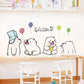 Cartoon Cute Lazy Polar Bear Wall Stickers For Kids Room Living Room Home Decoration Background Chil