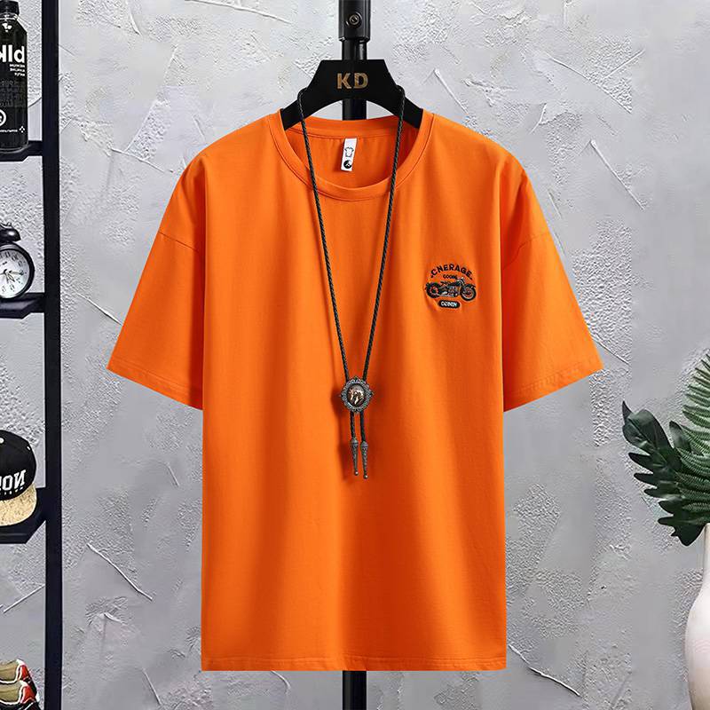 Moto & Biker T-shirt Oversized American Trend Retro Shirt O-neck Half Sleeve Casual Pullover Graphic Punk Clothes Summer