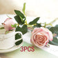 Bulgarian Rose Simulation Bouquet Fake Flower Decoration European Plastic Flower Decoration Silk Flower Living Room Table Decoration