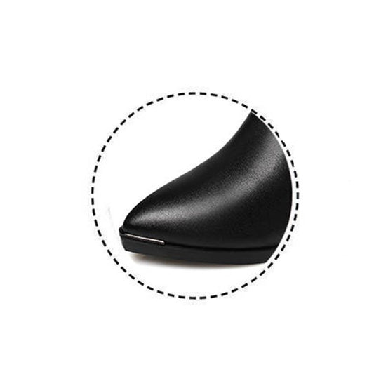 High Square Heels Shoes Ankle Boots Leather Woman Winter Boots Chelsea Boot Zipper Female Footwear