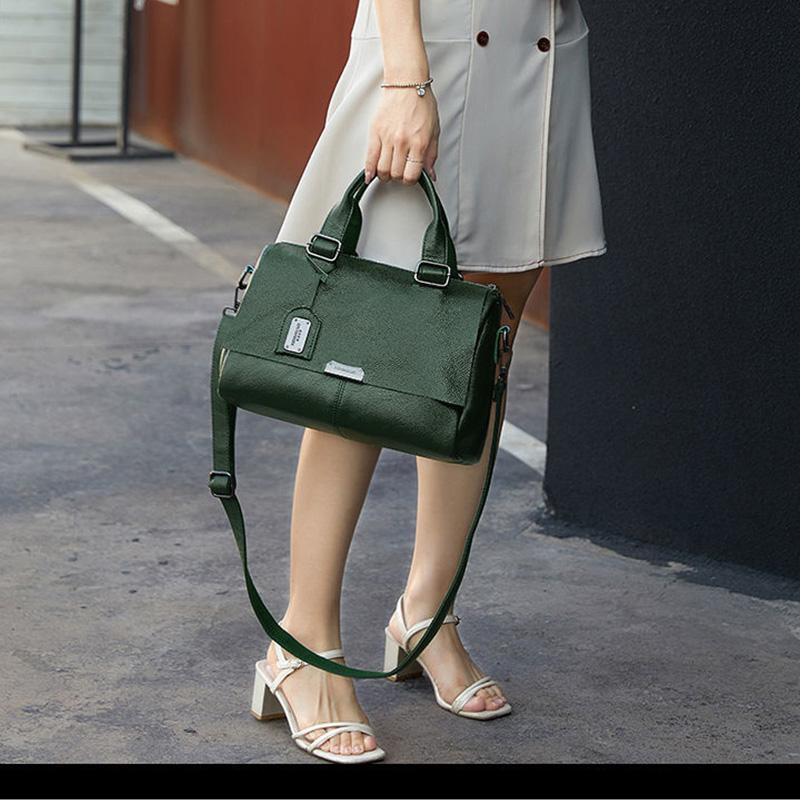 Leather Handbag Women Summer Fashion Soft Leather Big Bag Simple Texture One-shoulder Messenger Bag