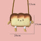 Cute Cartoon Toast Coin Purse Fluffy Messenger Bag Cute Small Bag Wild Mini Bag Girl Student Outing Trip Crossbody Bags