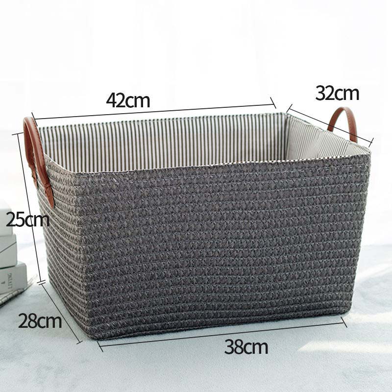Household Woven Basket Large Size Dirty Clothes Storage Basket Toy Snack Storage Box