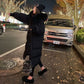 Winter Thick Cotton Jacket Women's Mid-length Jacket Loose Fluffy Big Fur Collar Over The Knee Warm Bread Jacket Plus Cotton Warm Jacket