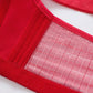 Plaid Pattern Thin Section No Steel Ring Gathering Adjustment Type Anti-sagging Female Underwear Bra