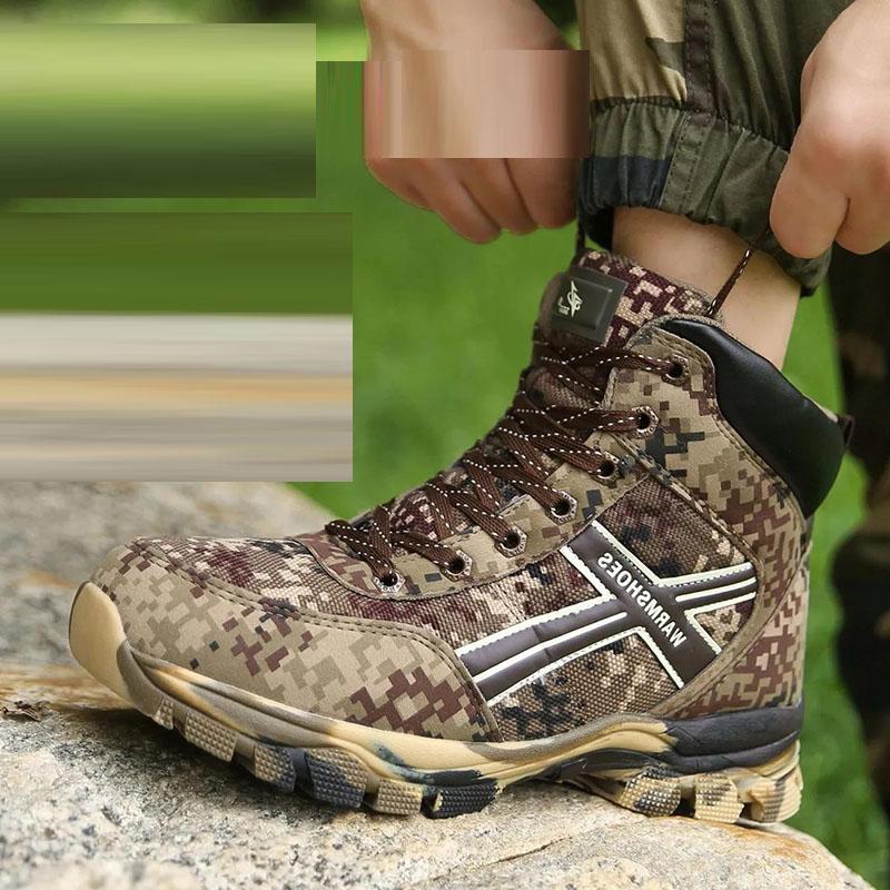 Cotton Shoes Outdoor Wool Cold Boots Fur One Winter Snow Boots Men's High-top Warm Cotton Boots Camouflage