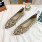 Casual Lazy Beanie Shoes Women's All-match Breathable Flying Woven Flat-bottomed Mother's Shoes Single Shoes