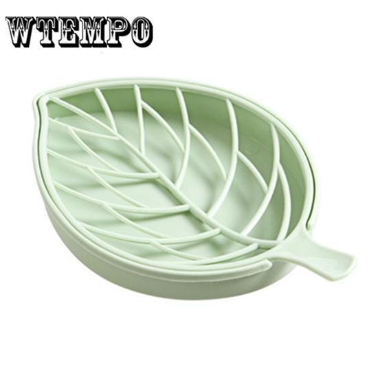 Brand Double-layered Leaf Soap Box Drain Large Soap Tray Soap Holder Soap Box