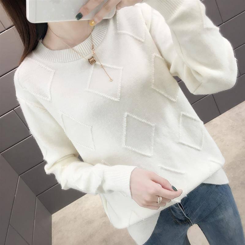 5 Colors Women Solid Color Rhombus Skin-friendly Sweater Turtleneck Bottoming Knitwear Top