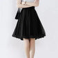S-4XL Large Size Women's Summer Pleated Tulle Short Skirt High Waist Slim A-line Skirt All Match Elastic Waist Mesh Skirt Large Size