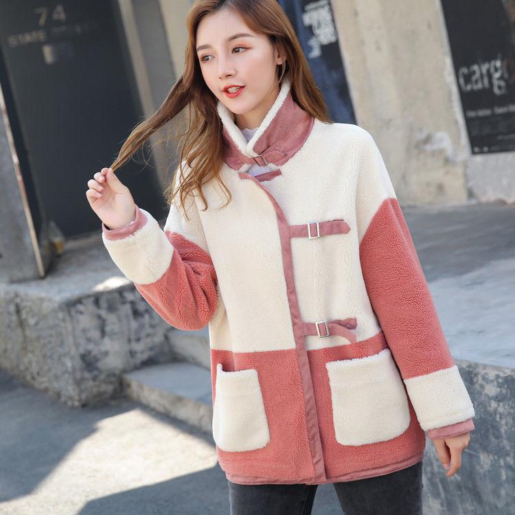 Long sleeve fur jacket Trend Large size Fur coat Winter Woman's Cotton Wool Coat Winter Cold warm