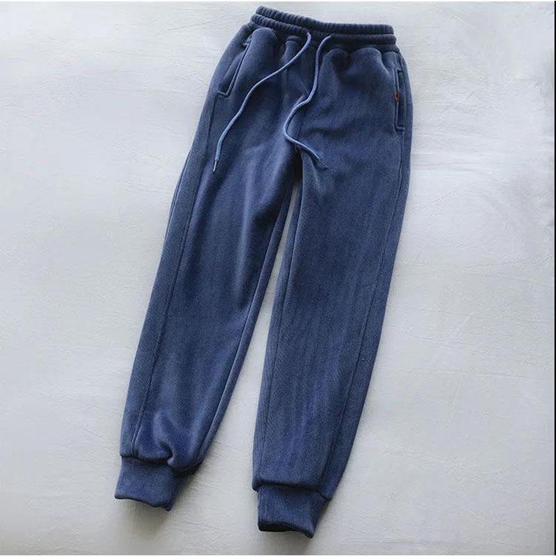 Thickened Lamb Velvet Sweatpants Women Autumn and Winter Loose and Thin High Waist Corset Harlan Casual Plus Velvet Guard Pants