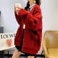 Autumn and Winter Cardigan Thick Sweater Casual Loose All-match Jacket Solid Color Knitted Female Jacket