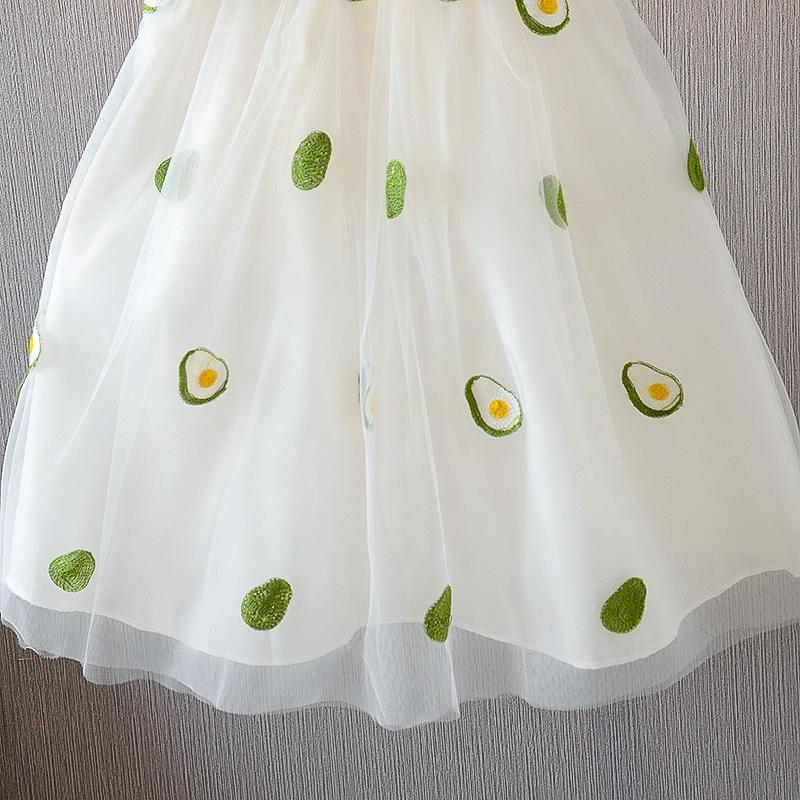 1-5 Year Old Baby Girl Cute Dress Summer Open Back Gauze Skirt Girl Flying Sleeve Princess Skirt A-line Skirt Tutu Skirt