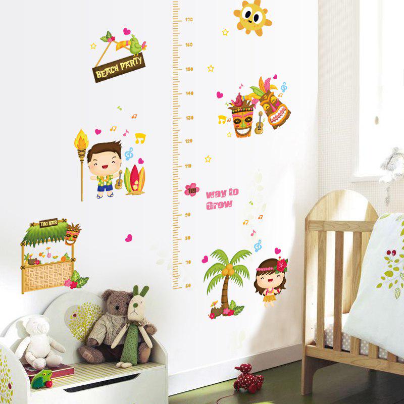 [Wall stickers] DIY beach party children height measurement wall stickers for kids rooms nursery bed