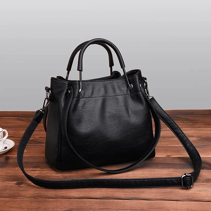 Women Handbag Casual Female Crossbody Bags Soft Surface Genuine Leather Sheepskin Bag High Capacity Adjustable Shoulder Straps