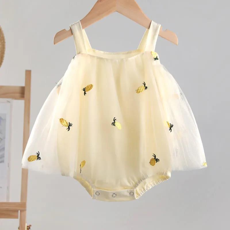 Toddler Baby Lace Ruffle Vest Solid Jumpsuit Princess Clothes sleeveless Cotton Baby Outfits Summer Baby Romper