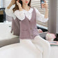 V-neck Waistcoat Fashion Vest Spring and Autumn Loose Knit Cardigan All-match Short Fashion Top