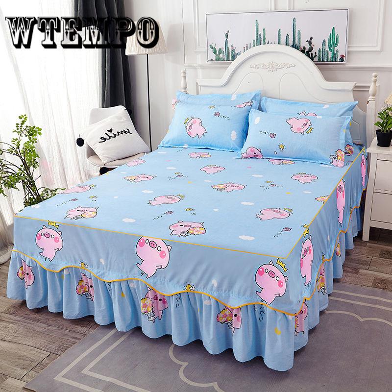 3 Pcs Set Sheet Set Cotton Home Textile Polyester Mattress Covers Pillow Case