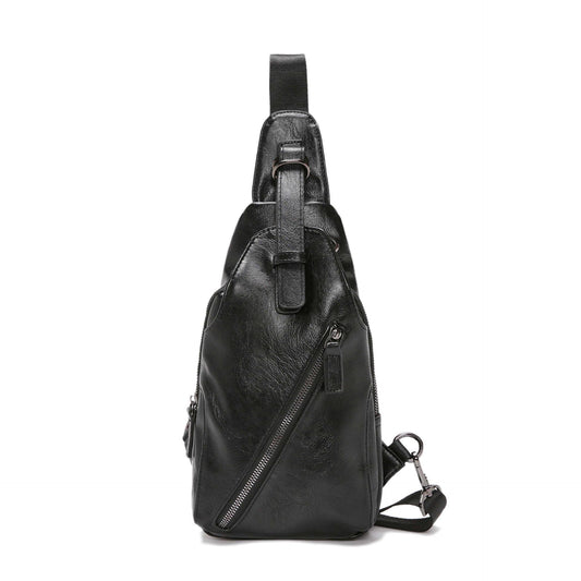Fashion Chest Bag Men Black Waterproof Multi-pocket Crossbody Outdoor Sports Fitness Shoulder Bag