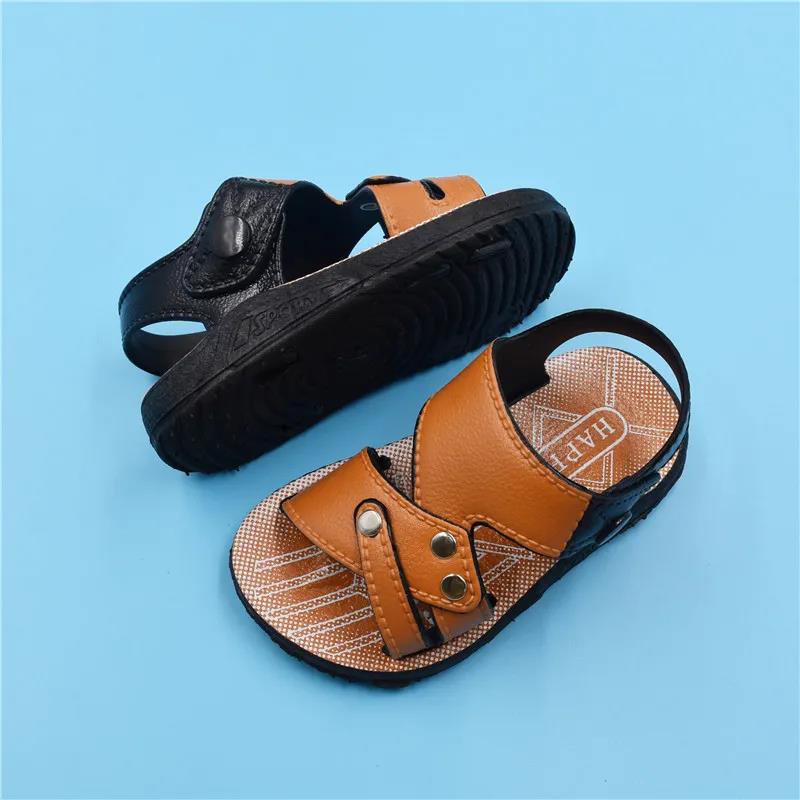 Boy's Sandals In Summer Soft Sole Outdoor Light Sandals Little Boys Anti-slip Flat Casual Sandals