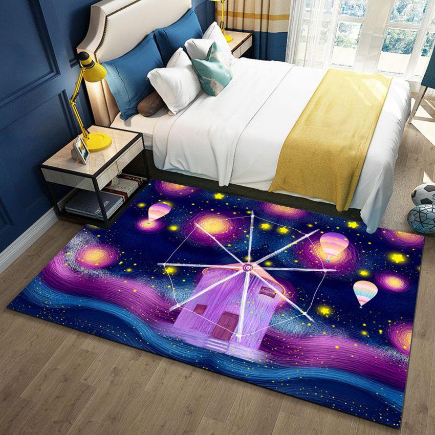 Style Girl Heart Bedside Room Layout Carpet Living Room Bedroom Full of Cute Decorative Floor Mats Door Mats