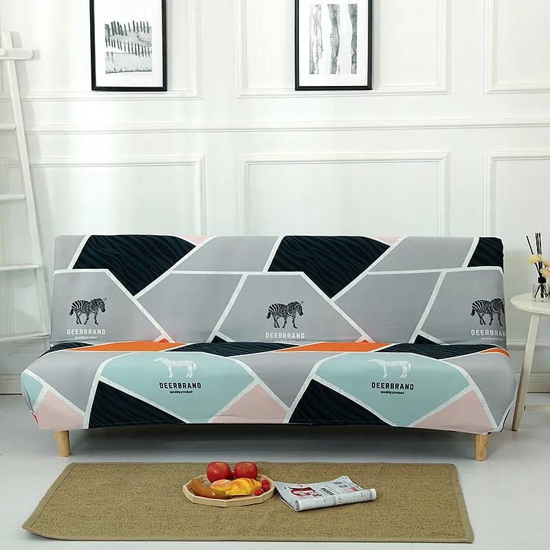 Armrestless Sofa Bed Cover All-Inclusive Simple Folding Universal Fabric Anti-Slip Full Cover Sofa Cover