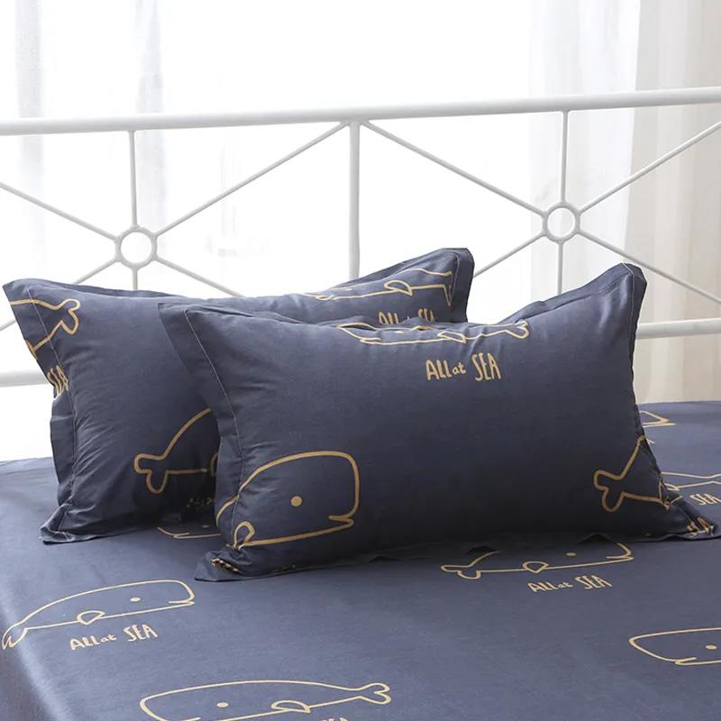 Two-piece Cotton Pillowcase Single Double Bedroom Pillowcase Plus Thicker Pillow Cover